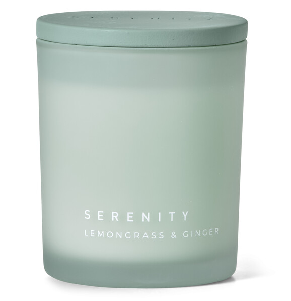 Serenity - Doftljus, Lemongrass & Ginger, brinntid 48 h, 300 gr - Grön