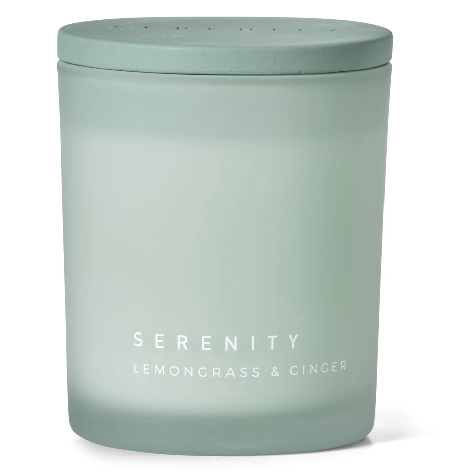 Serenity - Doftljus, Lemongrass & Ginger, brinntid 48 h, 300 gr - Grön