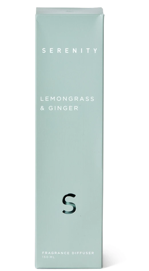 Serenity - Doftpinne, Lemongrass & Ginger, 150 ml - Grön