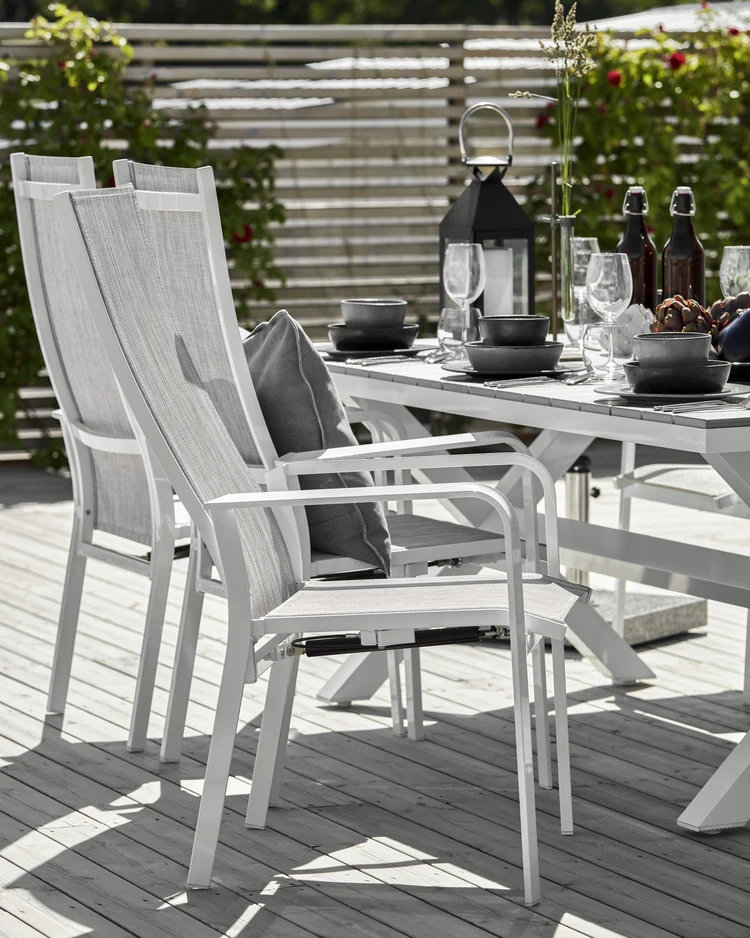 Modena - Utegrupp med bord och 6 reclinerstolar - inspiration