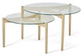 Tria - Satsbord 2 delar, H 40 Ø 65/H 48 Ø 80 cm - Vit