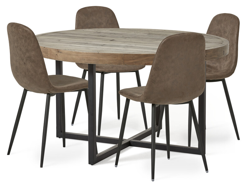 Woodenforge - Matgrupp med 4 stolar Tracy - Svart