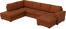 Friday - 3-sits soffa med divan vänster och schäslong höger - Orange