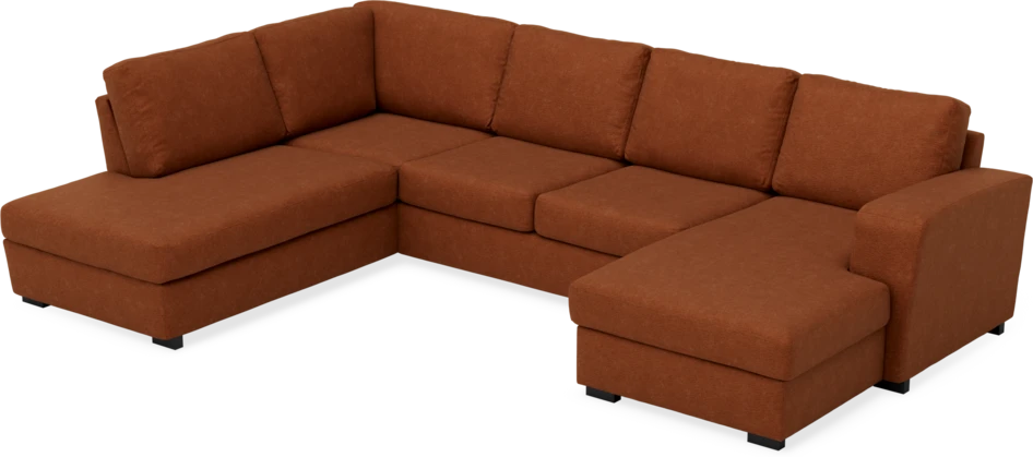 Friday - 3-sits soffa med divan vänster och schäslong höger - Orange