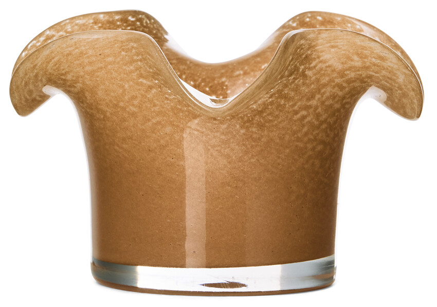 Maja - Ljuslykta, H 7 Ø 10,5 cm - Beige