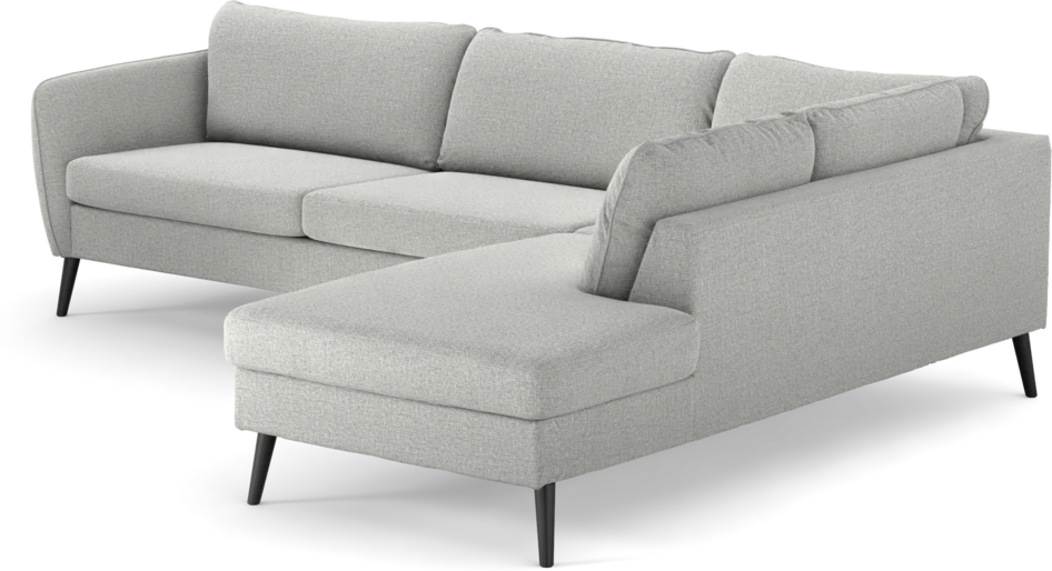 County - 2,5-sits soffa med divan höger - Grå