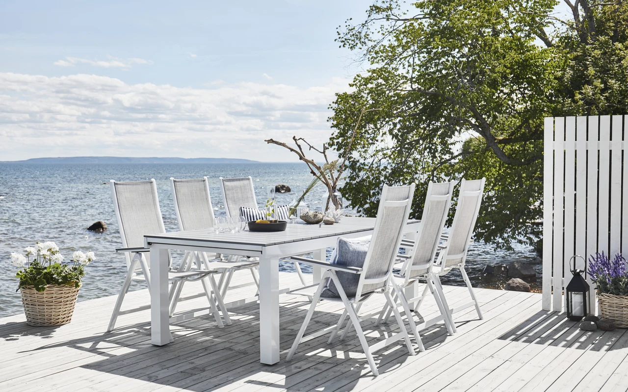Modena - Utegrupp med bord och 6 positionsstolar - inspiration