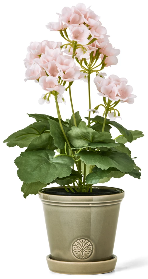 Pelargon - Konstväxt i kruka, H 41 Ø 26 cm - Rosa