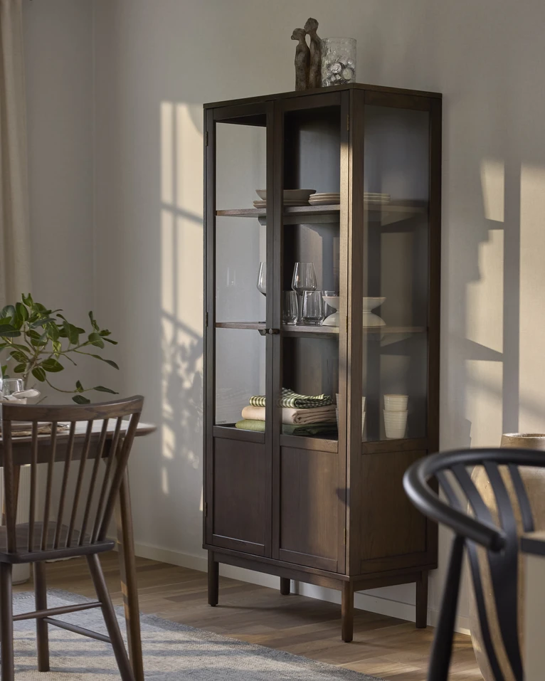 Este, Vitrinskåp, 80x40x180 cm