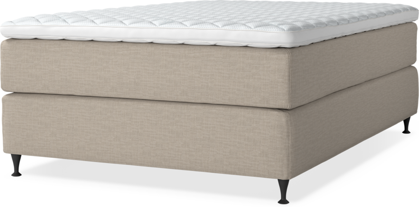 Delux Dream - Kontinentalsäng, enkelsäng 140 cm med bäddmadrass - Beige