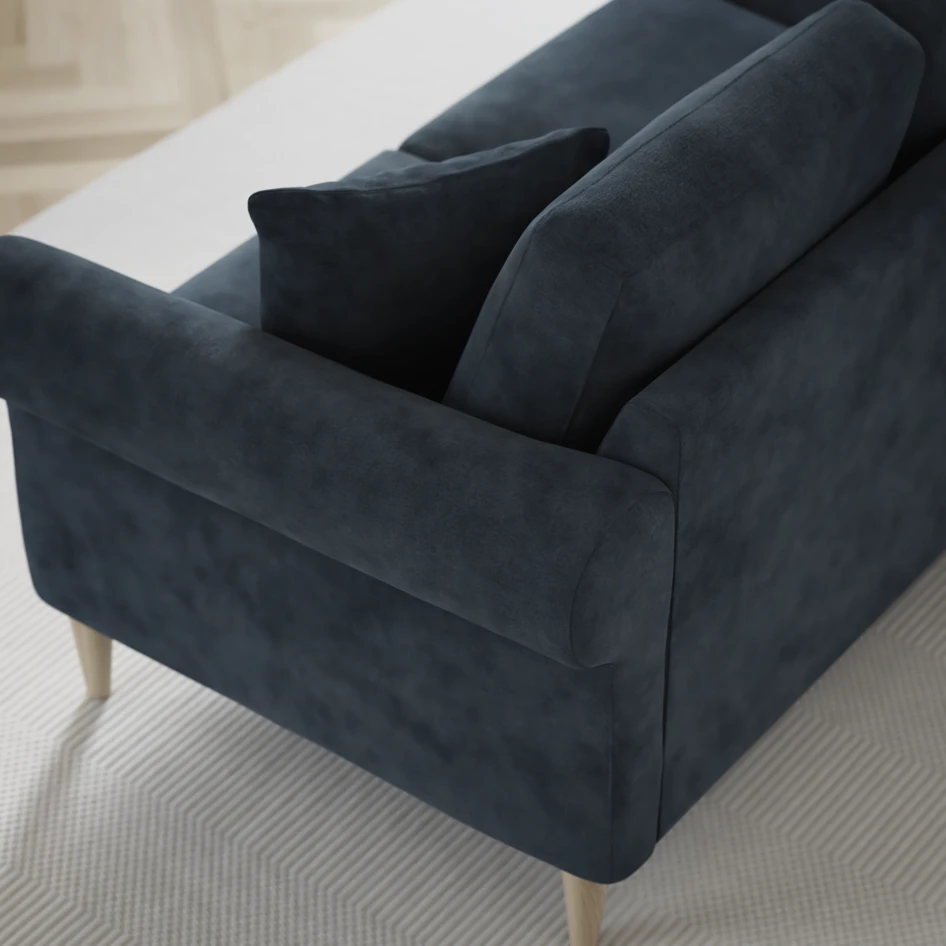 Eden - 3-sits soffa med divan vänster och schäslong höger - Blå