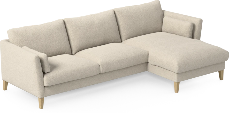 Winston - 3-sits soffa med schäslong, vändbar - Beige