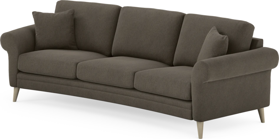 Eden - 3-sits soffa svängd - Brun