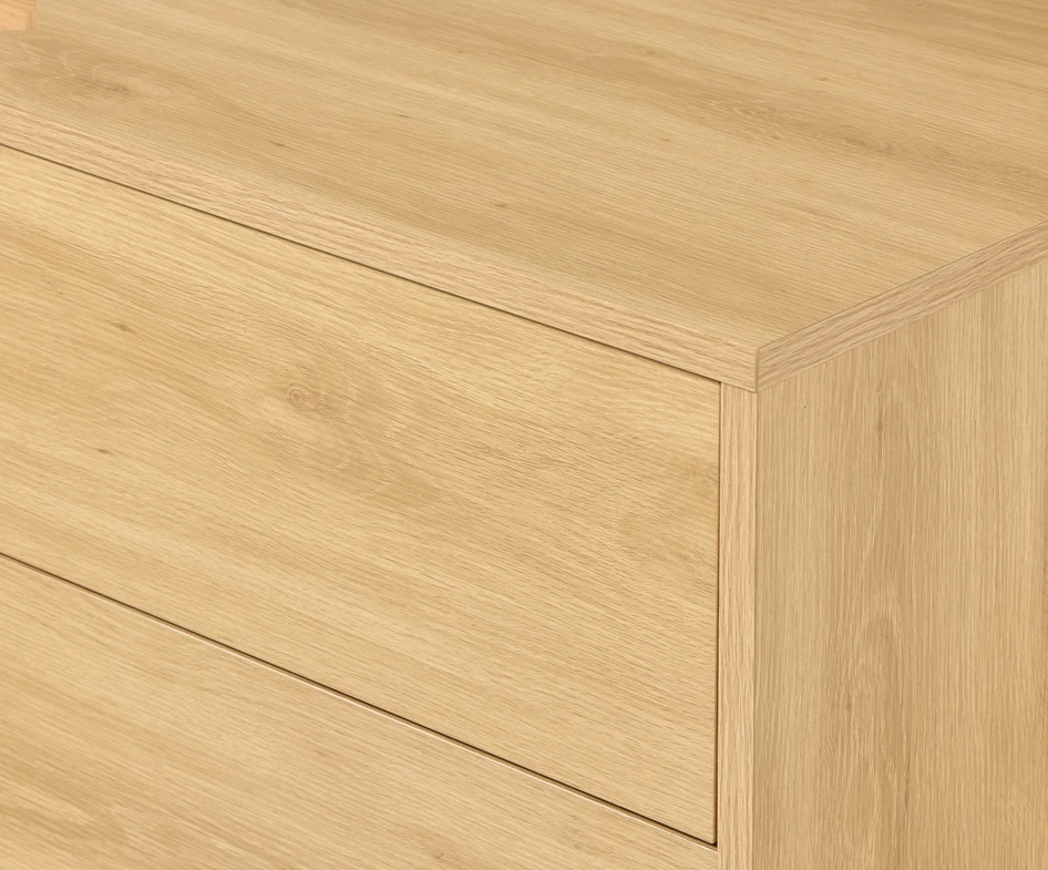 Fransy - Byrå med 6 lådor, 137x45x85 cm - Beige