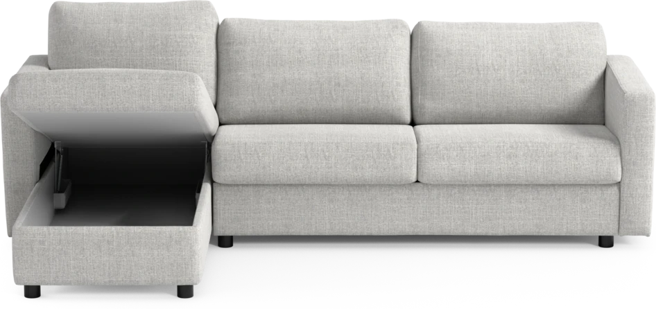 Lindö - Bäddsoffa 2,5-sits med schäslong, vändbar - Grå