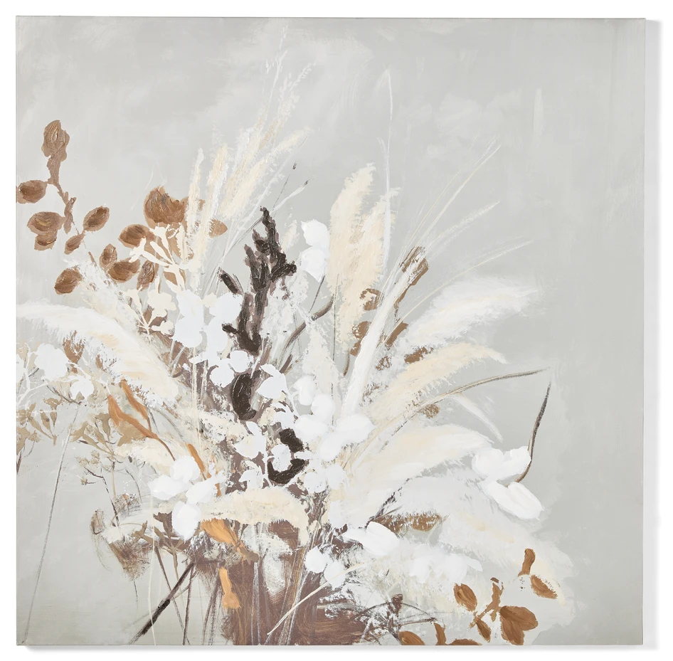 Everlasting Bouquet - Tavla, 100x100 cm - Brun
