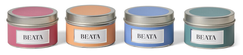 Beata - Doftljus, Sakura, brinntid 15 h, 70 gr, assorterade - Flerfärgad