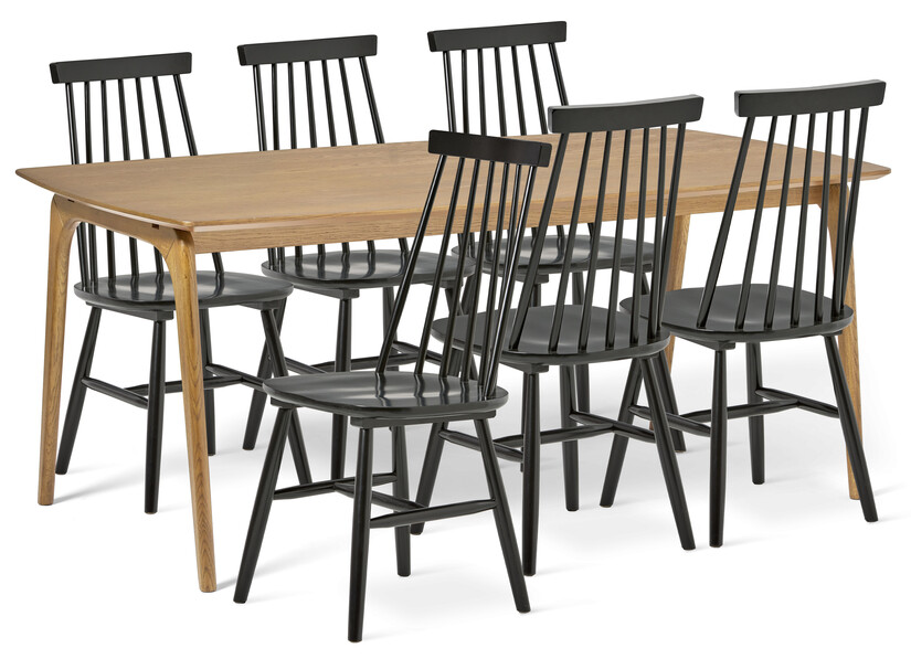 Nashua - Matgrupp med 6 stolar Einar - Beige