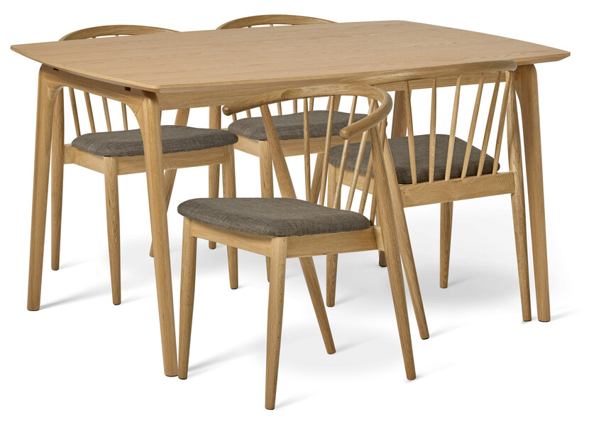 Nashua - Matgrupp med 4 stolar Sixten - Beige