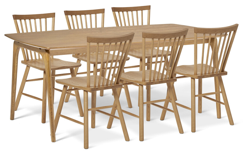 Nashua - Matgrupp med 6 stolar Vista - Beige