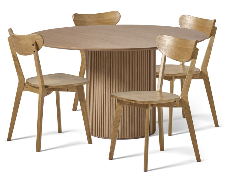 Astrid - Matgrupp med 4 stolar Ludvig - Beige