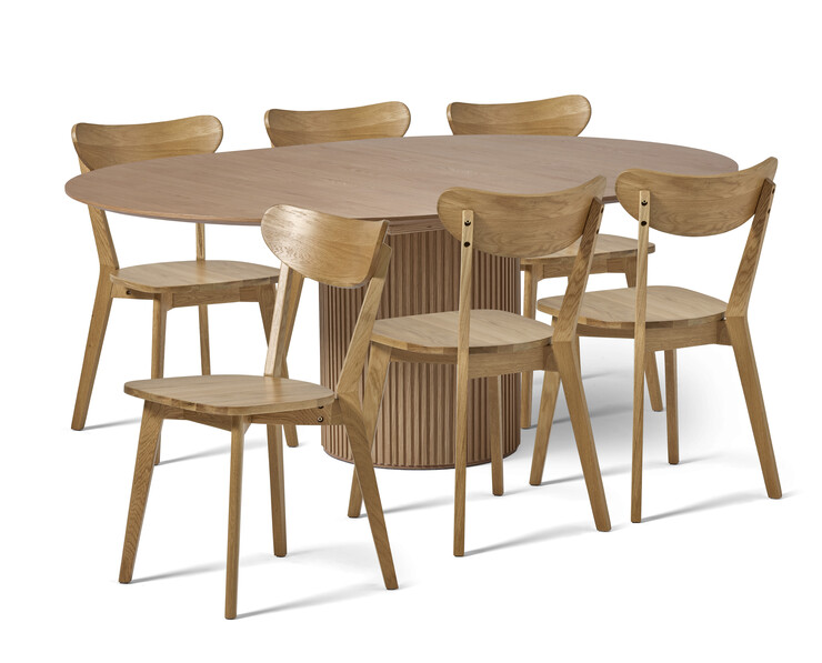Astrid - Matgrupp med 6 stolar Ludvig - Beige