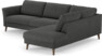 Bridge - 3-sits soffa med divan höger - Svart