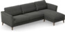 Bridge - 3-sits soffa med schäslong höger - Grå