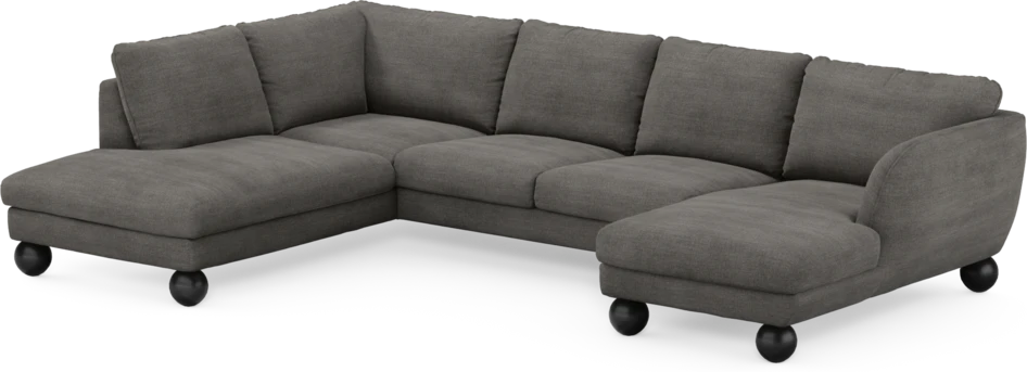 Madison - 2-sits soffa med divan vänster och schäslong höger - Grå
