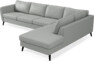County - 3-sits soffa med divan höger - Grå