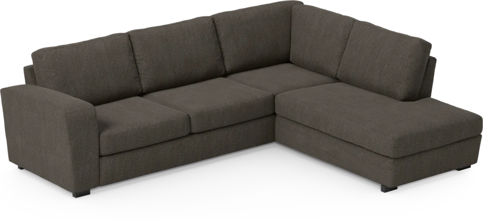 Friday - 2,5-sits soffa med divan höger - Brun