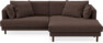 Harper - 4-sits med schäslong XL höger - Brun