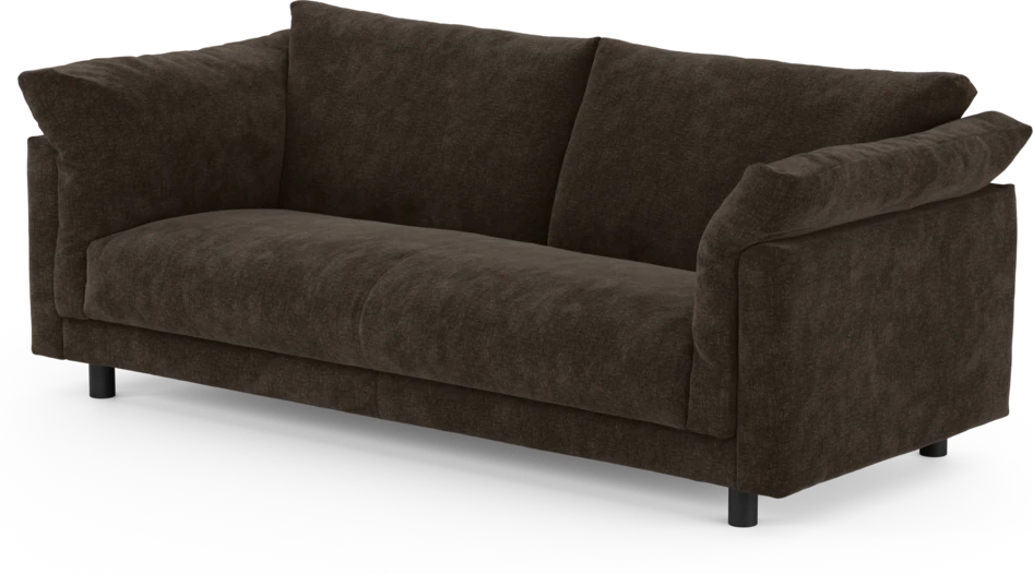 Cherrie - 2,5-sits soffa, hel dyna, fast klädsel - Brun