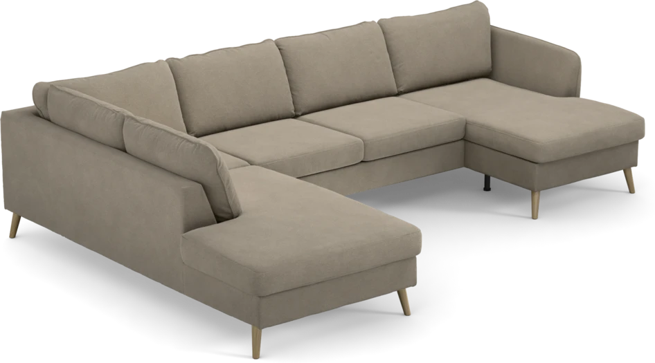 County - 3-sits soffa med divan vänster och schäslong höger - Beige