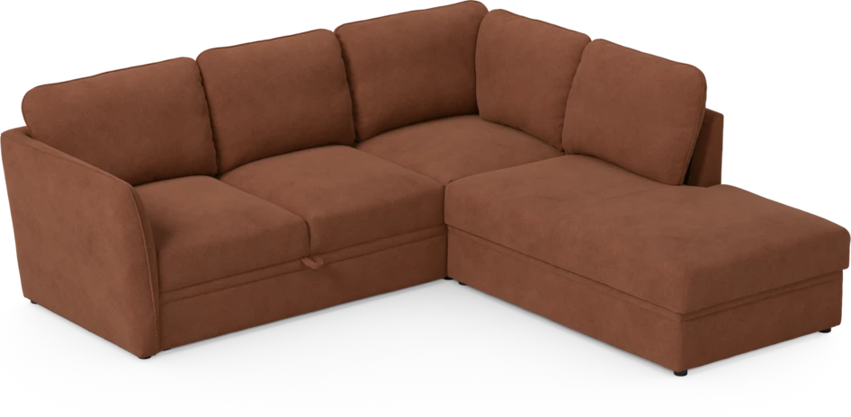 Öland - Bäddsoffa med divan höger - Orange