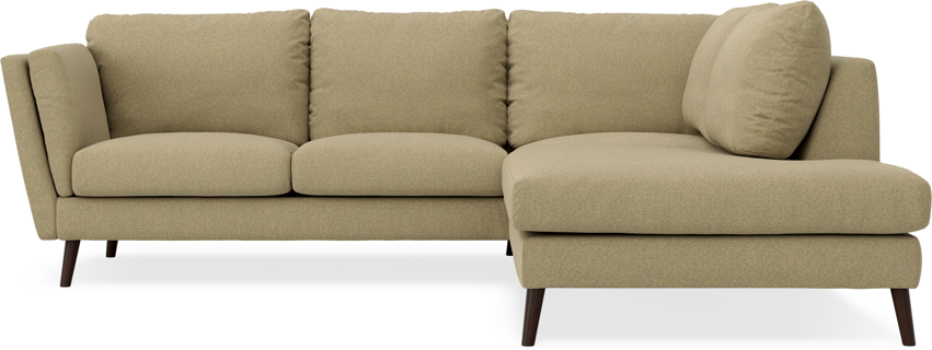Madison - 2-sits soffa med divan höger - Gul