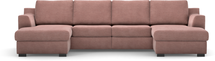 Friday - 2-sits soffa med två schäslonger - Rosa