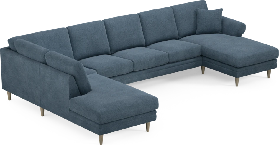 Eden - 3-sits soffa med divan vänster och schäslong höger - Blå