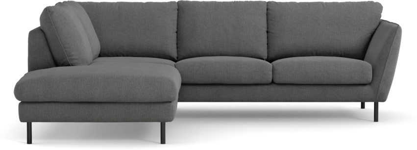 Madison Lux - 2-sits soffa med divan vänster - Grå