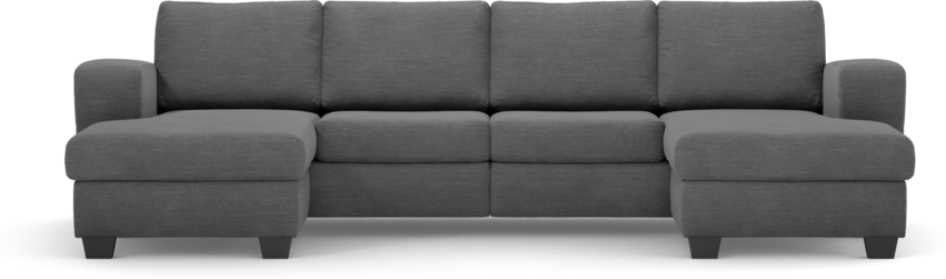 Friday - 2-sits soffa med två schäslonger - Grå