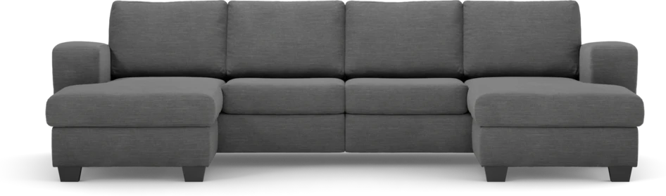 Friday - 2-sits soffa med två schäslonger - Grå
