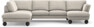 Madison Lux - 2-sits soffa med divan vänster och schäslong höger - Beige