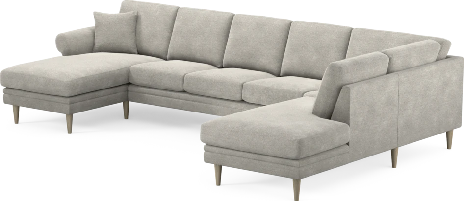 Eden - 3-sits soffa med schäslong vänster och divan höger - Grå