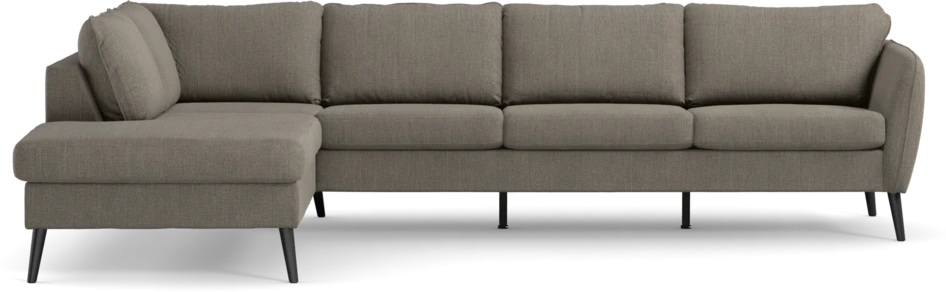 County - 3-sits soffa med divan vänster - Brun
