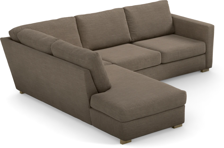 Friday - 2,5-sits soffa med divan vänster - Brun