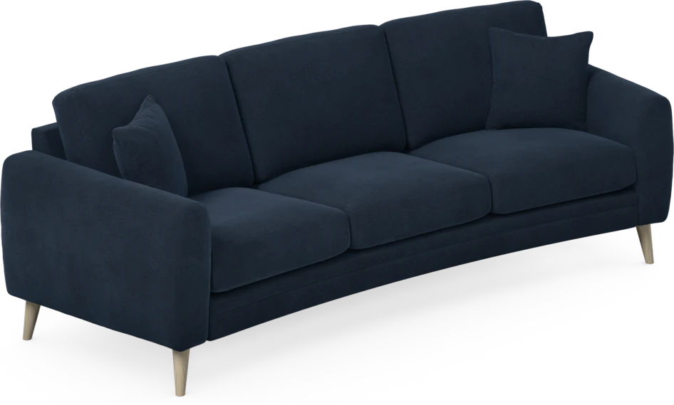 Eden - 3-sits soffa svängd - Blå