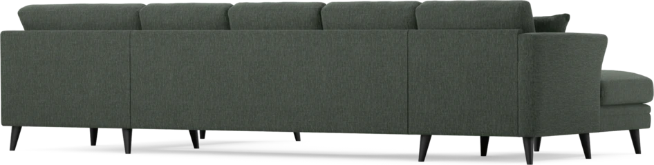 Eden - 3-sits soffa med schäslong vänster och divan höger - Grön