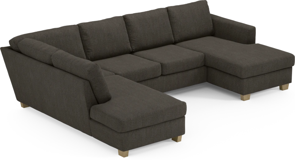 Friday - 3-sits soffa med divan vänster och schäslong höger - Brun