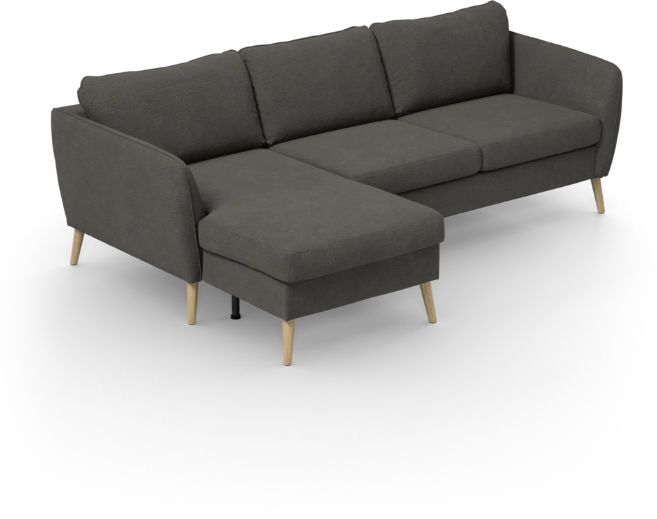 County - 3-sits soffa med flyttbar schäslong - Brun