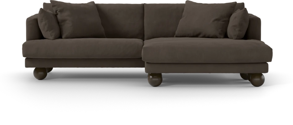 Harper - 4-sits med schäslong XL höger - Brun